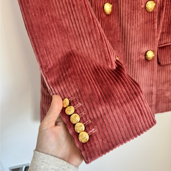 Rowing Blazers NWT Medium Corduroy Diana Blazer in Dusty Rose Pink - Picture 8 of 10